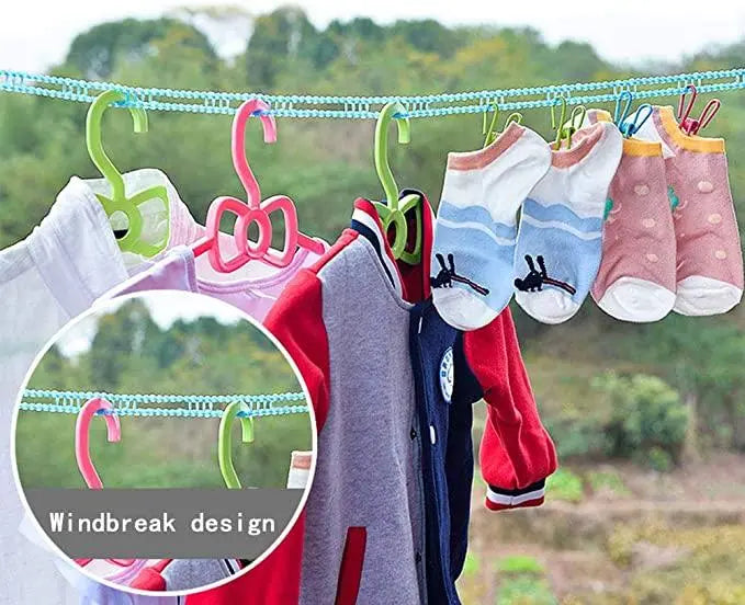 Rope-Portable Adjustable Dryer Line Windproof Non-Slip Clothesline for Camping Travel Indoor Outdoor ( Pack of 1) 5921f9-c7