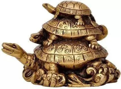 Three Tiered Turtle Tortoise Family For Health And Good Luck For Home D�cor - 12 cm - DECORATION HUB