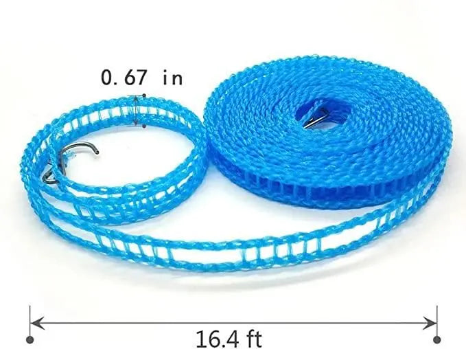 Rope-Portable Adjustable Dryer Line Windproof Non-Slip Clothesline for Camping Travel Indoor Outdoor  ( Pack of 1) 5921f9-c7