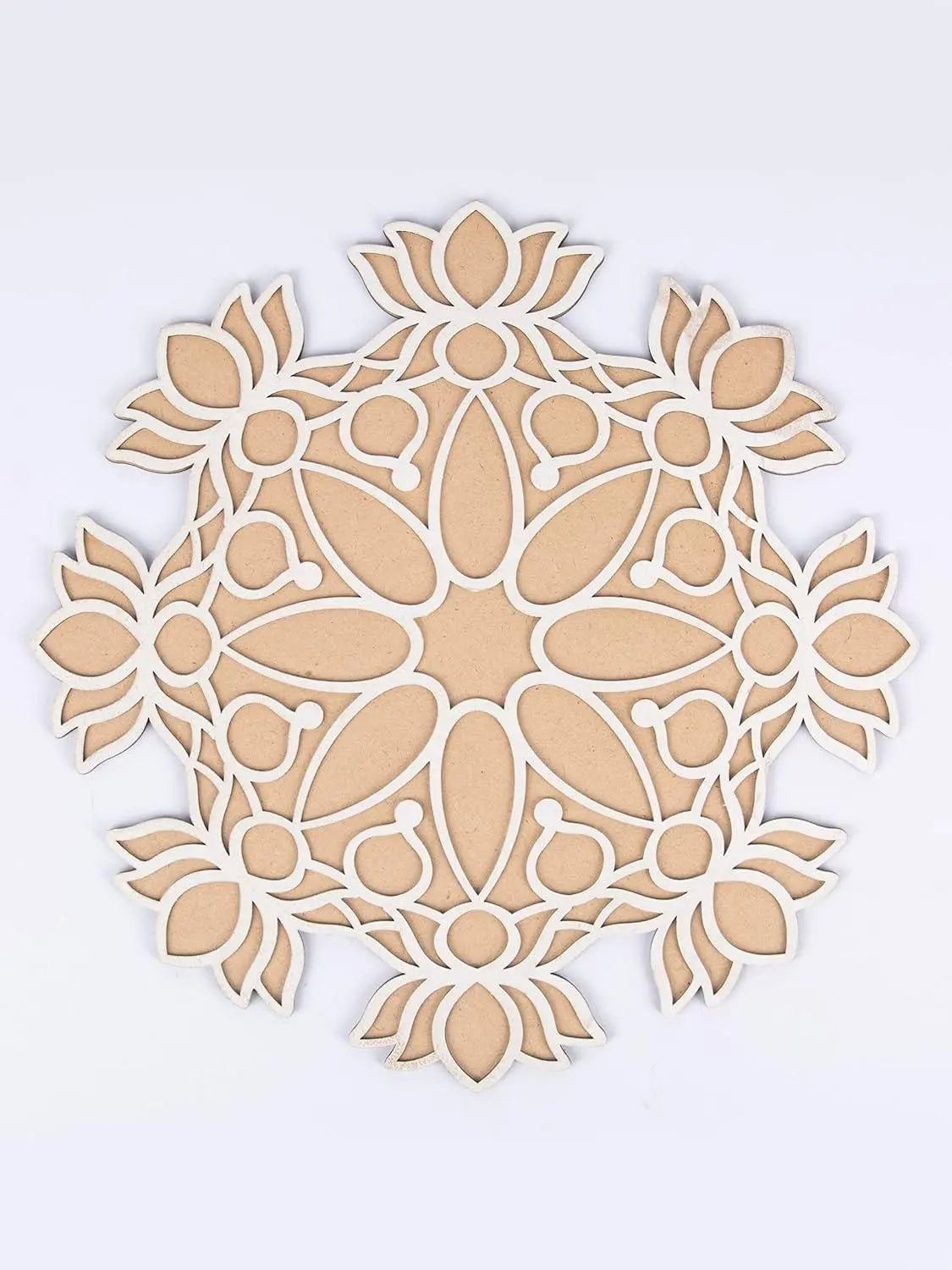 Reusable Wooden Base and Rangoli Template Mat 5921f9-c7