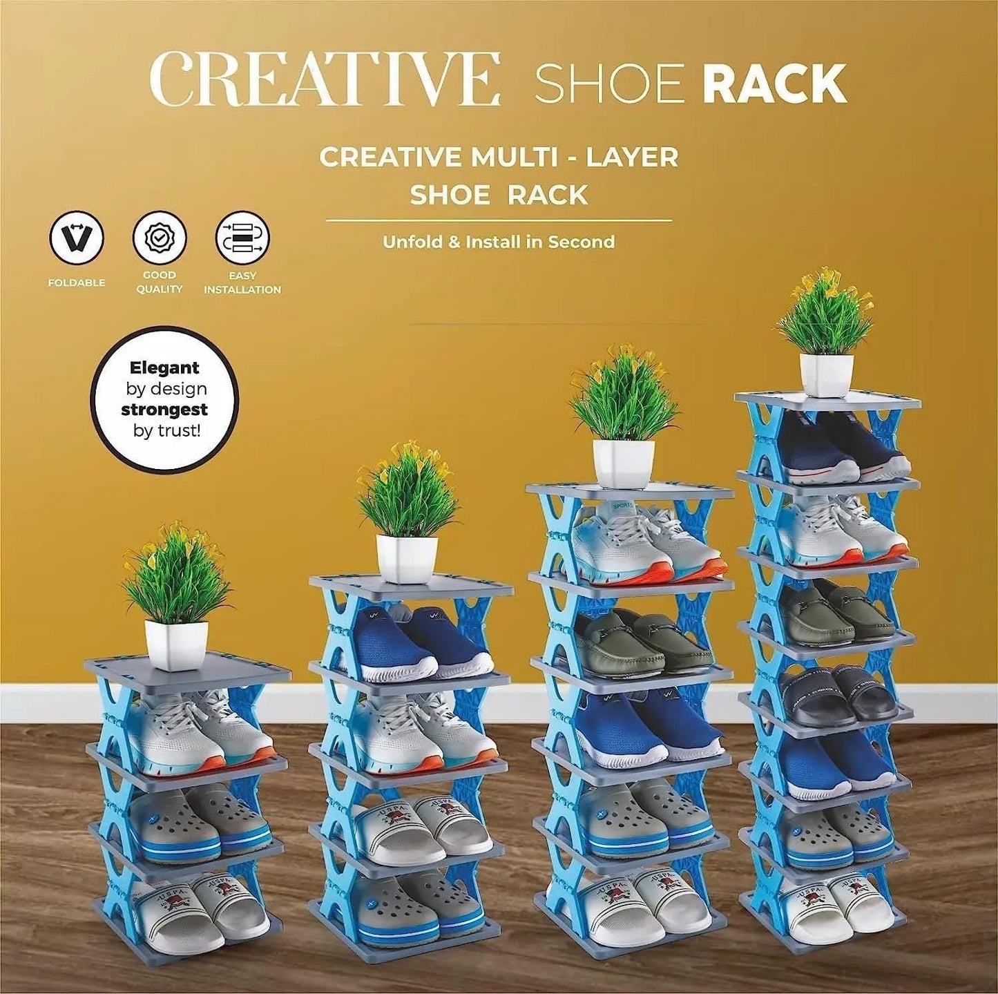 Smart Foldable Shoes Tier Shoe Rack 5 Layer - DECORATION HUB