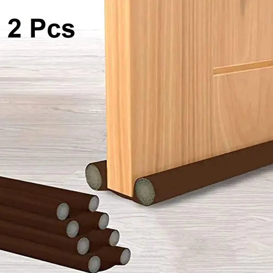 Door Protector- Door Draft Fabric Cover Guard Door Gap Sealer  Protector Door Mounted Door Stopper Door Mounted Door Stopper Sound-Proof Reduce Noise Waterproof - Brown (Pack Of 2) 5921f9-c7