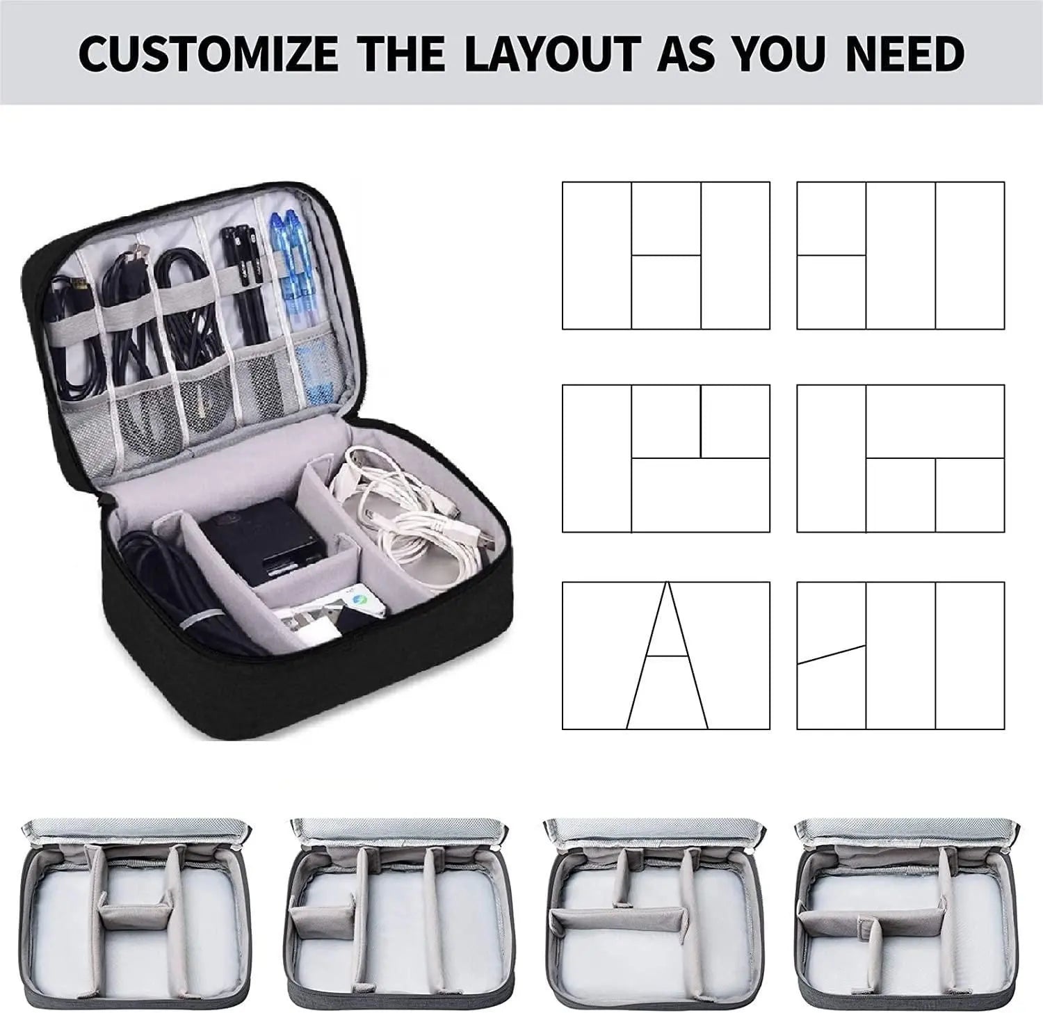 Universal Carry Travel Gadget Bag for Cables, Plug and More 5921f9-c7