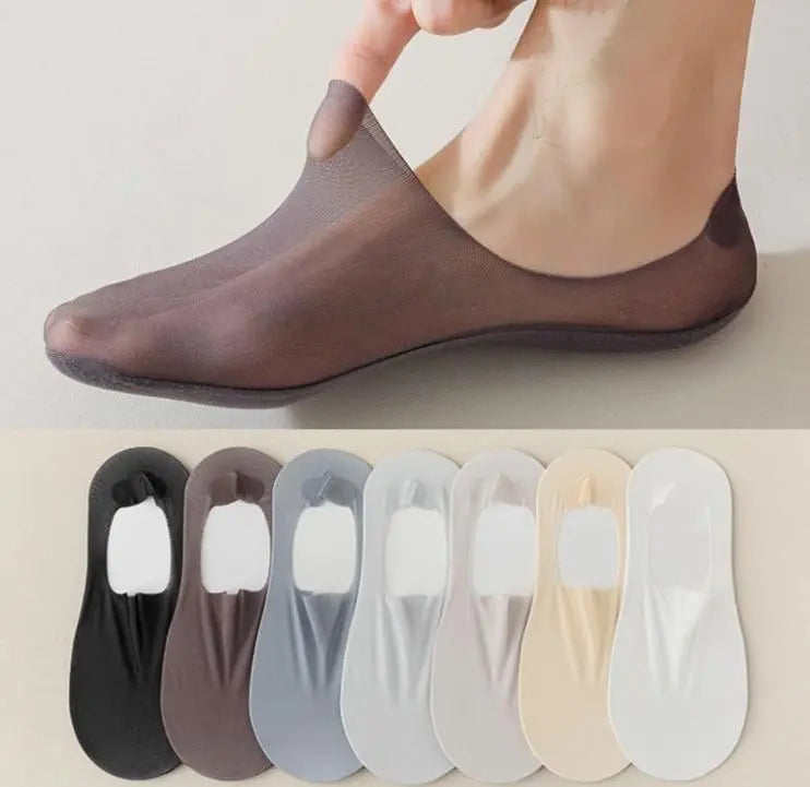 Silicone Non-slip Invisible No Show Socks(Pack Of 2) 5921f9-c7