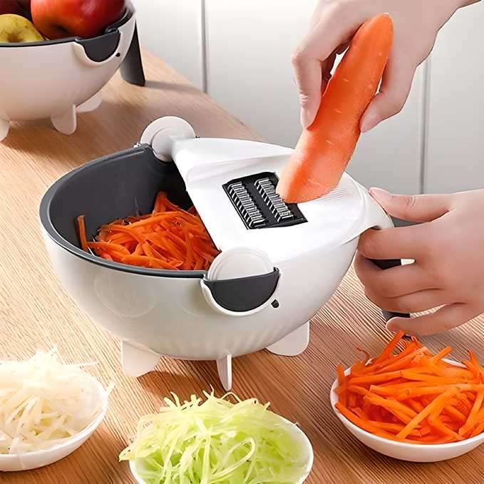 9 in 1 Multifunction Plastic Magic Rotate Vegetable Cutter 5921f9-c7