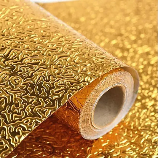 Aluminum Kitchen Foil Oil-Stickers Anti-fouling High-Temperature Self-Adhesive Croppable Wallpaper Sticker 5921f9-c7