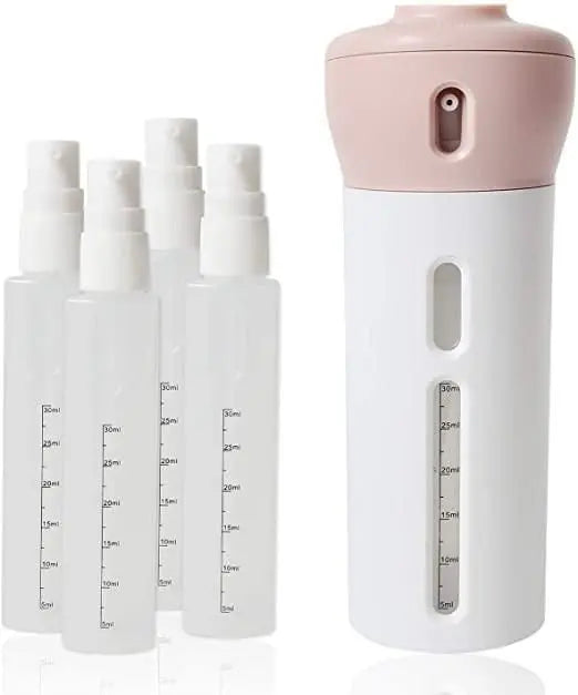 4-in-1 Smart Travel Bottles Set, Includes 4 Empty Reusable 5921f9-c7