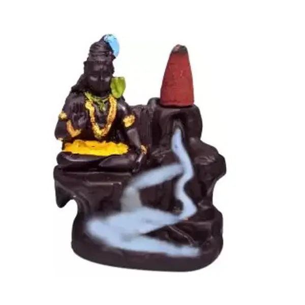 Backflow Smoke RadhaKrishn & Shiva with 20 Smoke Incense Cone For Living Room, Bed room, Office and Home D�cor ? 10 cm - DECORATION HUB