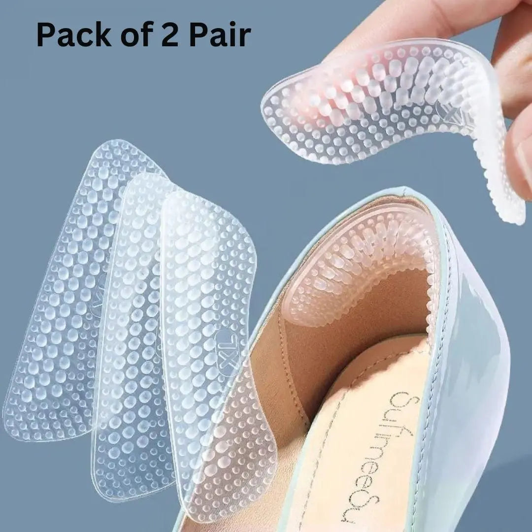 Silicone Heel Liner Grip Cushions Insoles- 2 Pair - DECORATION HUB