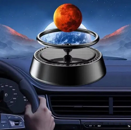 Solar Powered Rotating Levitating Planet Car Air Freshener 5921f9-c7