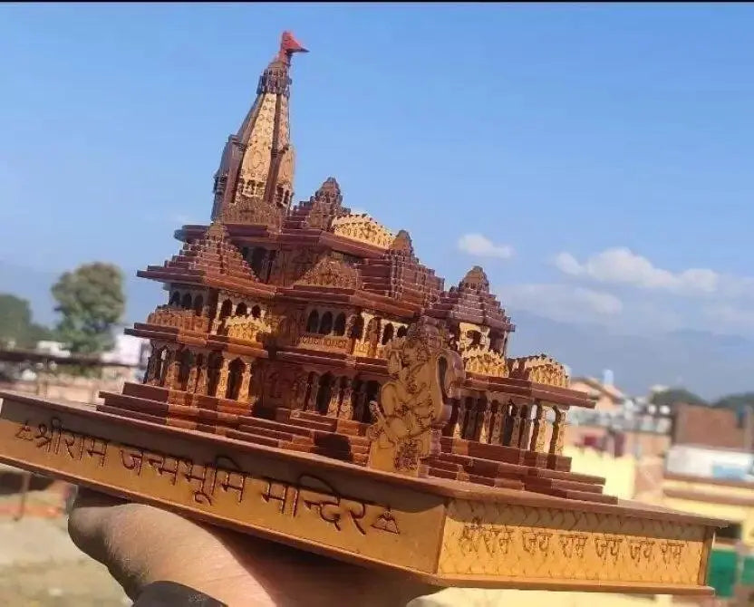 Shri Ram Mandir Ayodhya 3D Wooden Temple - DECORATION HUB