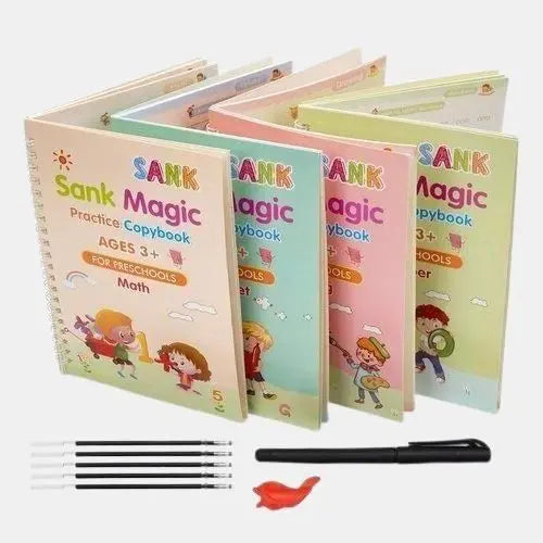 Sank Magic Practice Copybook (4 BOOKS,1 PEN,1 GRIP,10 REFILL) 5921f9-c7