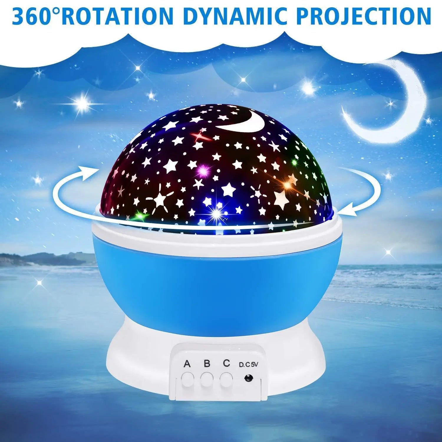 Star Master Dream Color Changing Rotating Projection Lamp 5921f9-c7