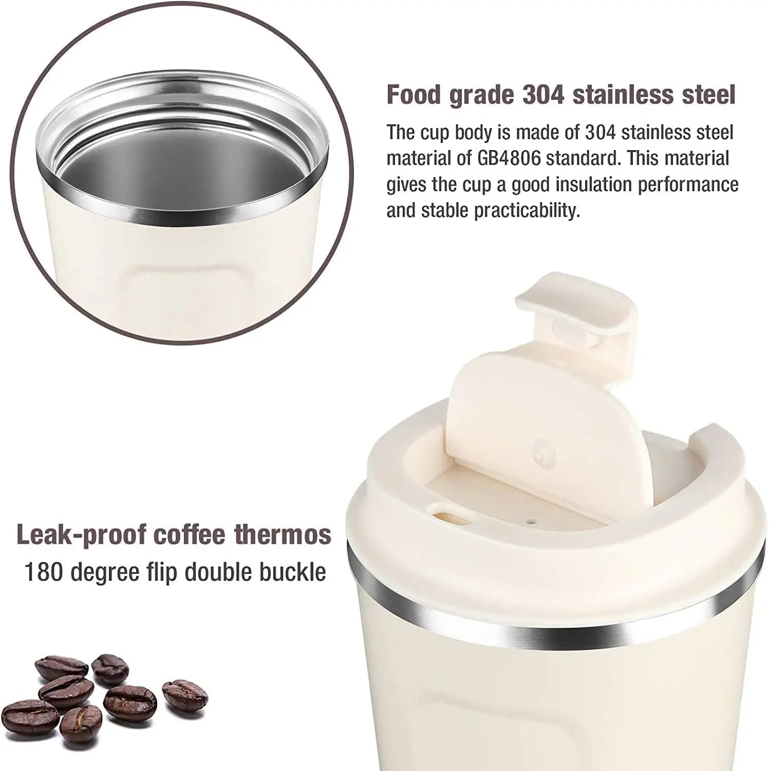 Stainless Steel Vacuum Insulated Coffee Mug - DECORATION HUB