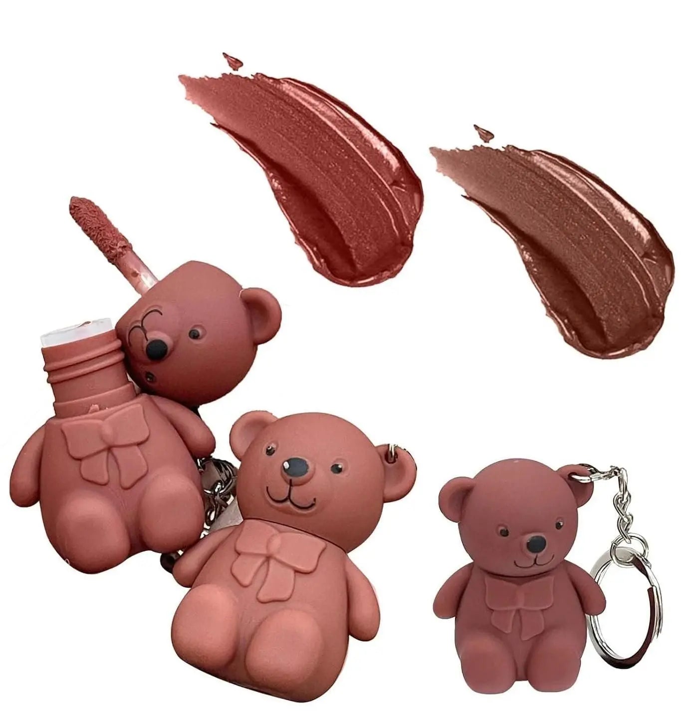 2 in 1 Keychain Bear Matte Lipstick (Pack of 2, Assorted) 5921f9-c7