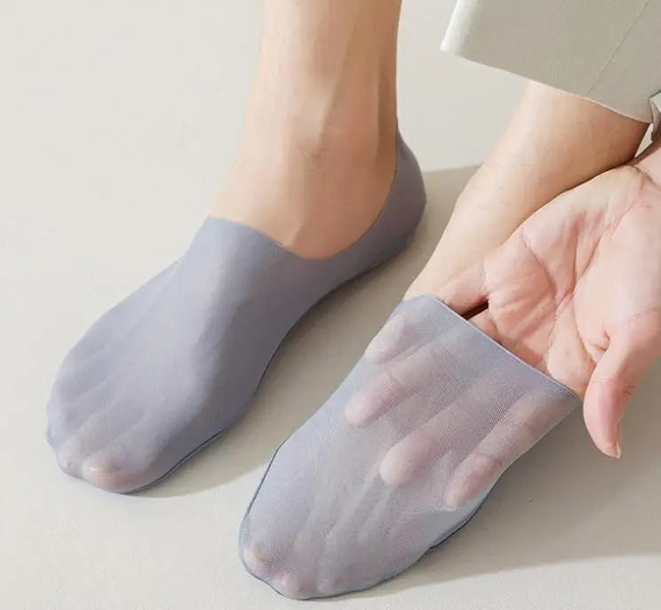 Silicone Non-slip Invisible No Show Socks(Pack Of 2) 5921f9-c7