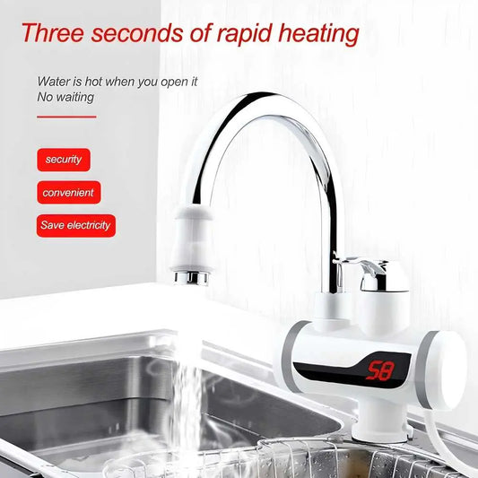 Electric Hot Water Heater Faucet Kitchen And Bathroom Heating Dispenser Tap Digital Temperature With Display 5921f9-c7