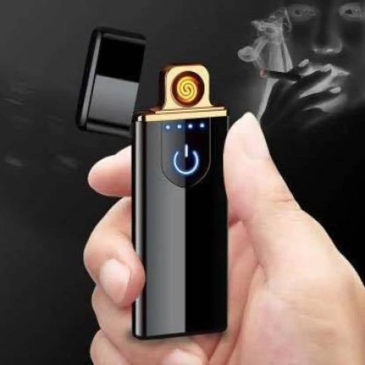 Touch Lighter Waterproof Rechargeable Electric Lighter Battery Indication Touch Screen Sensor Lighter 5921f9-c7