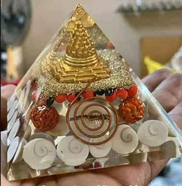 Crystal Wealth Gomati Chakra Shree Yantra Pyramid - DECORATION HUB