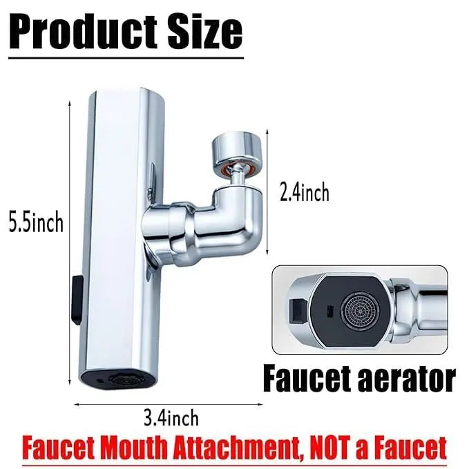 3 in 1 360� Waterfall Kitchen Faucet, Touch Faucet, Extender for Kitchen Sink - DECORATION HUB