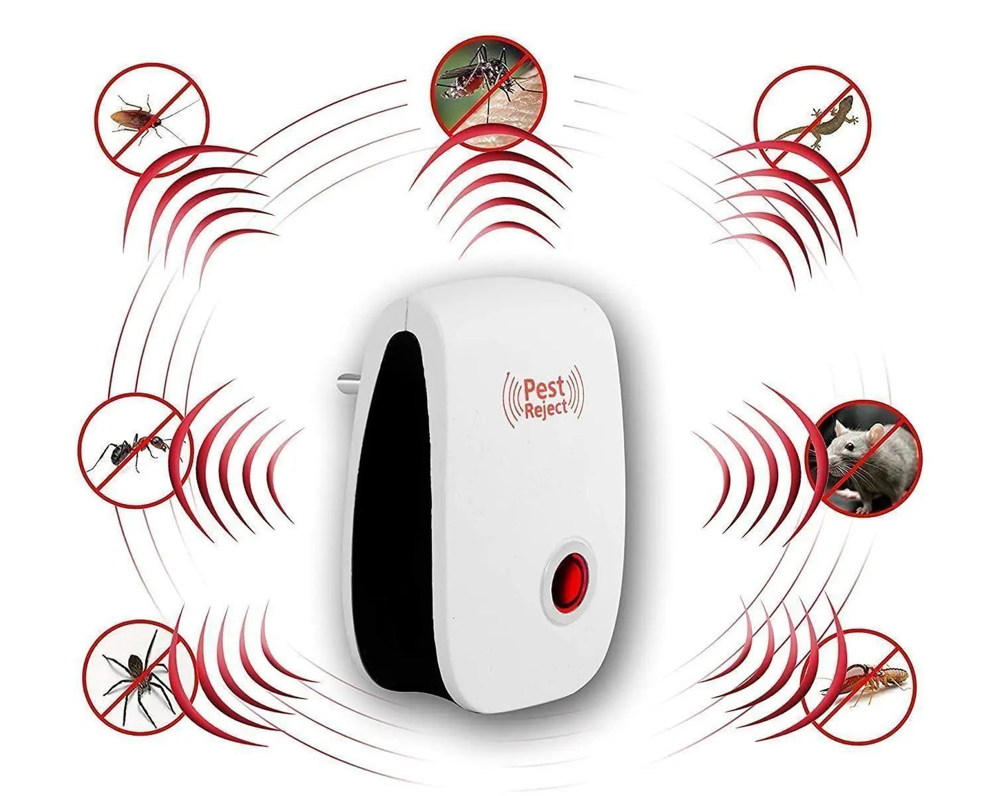 Ultrasonic Pest Repeller for Mosquito, Cockroaches, etc (Pack of 2) 5921f9-c7