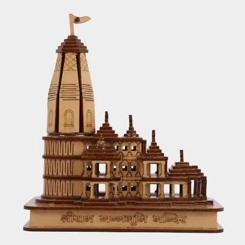 Decorative Showpiece Wood Temple for Gift 5921f9-c7