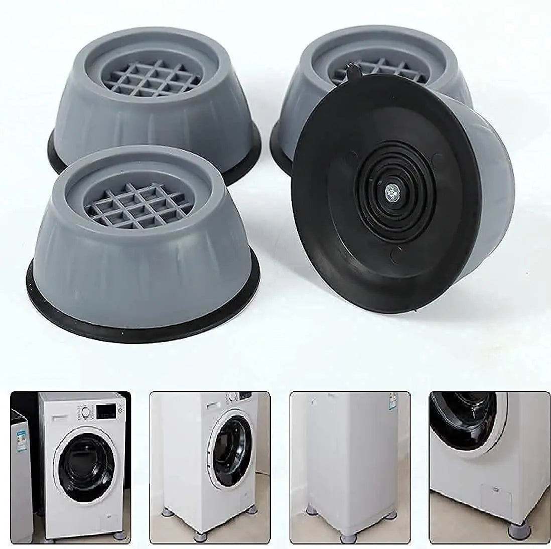 Anti Vibration Pad-Anti-vibration Pads For Washing Machine - 4 Pcs Shock Proof Feet For Washer ? Dryer, Great For Home, Laundry Room, Kitchen, Washer, Dryer, Table, Chair, Sofa, Bed (4 Units) 5921f9-c7