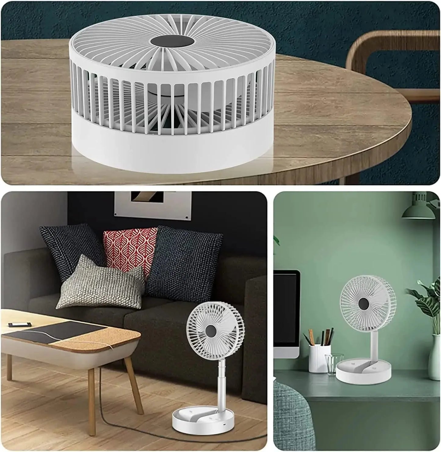 Powerful Rechargeable Table Fan - DECORATION HUB