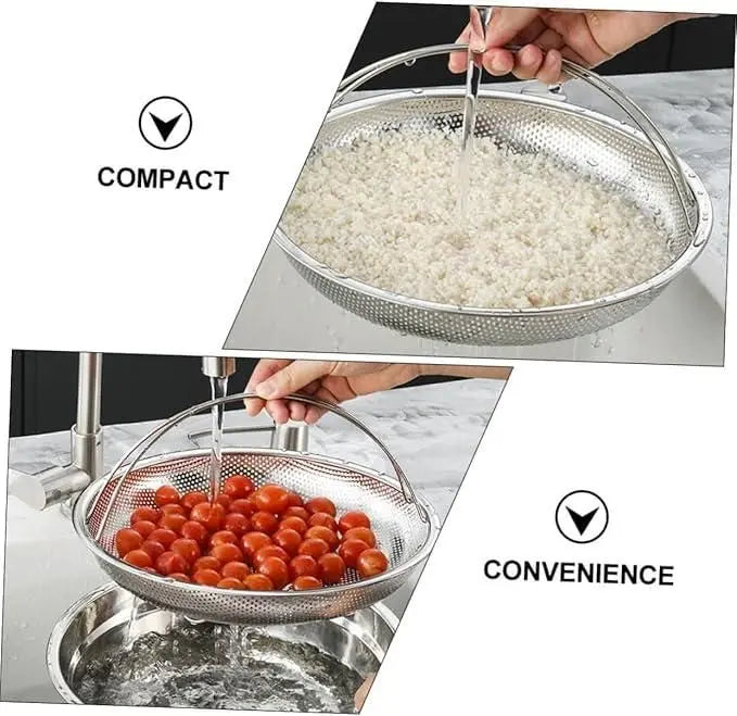 Stainless Steel Draining Rinsing Washing Ideal for Kitchen Vegetables Fruits 5921f9-c7