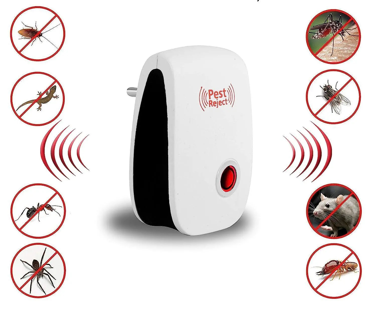 Ultrasonic Pest Repeller for Mosquito, Cockroaches, etc (Pack of 2) 5921f9-c7