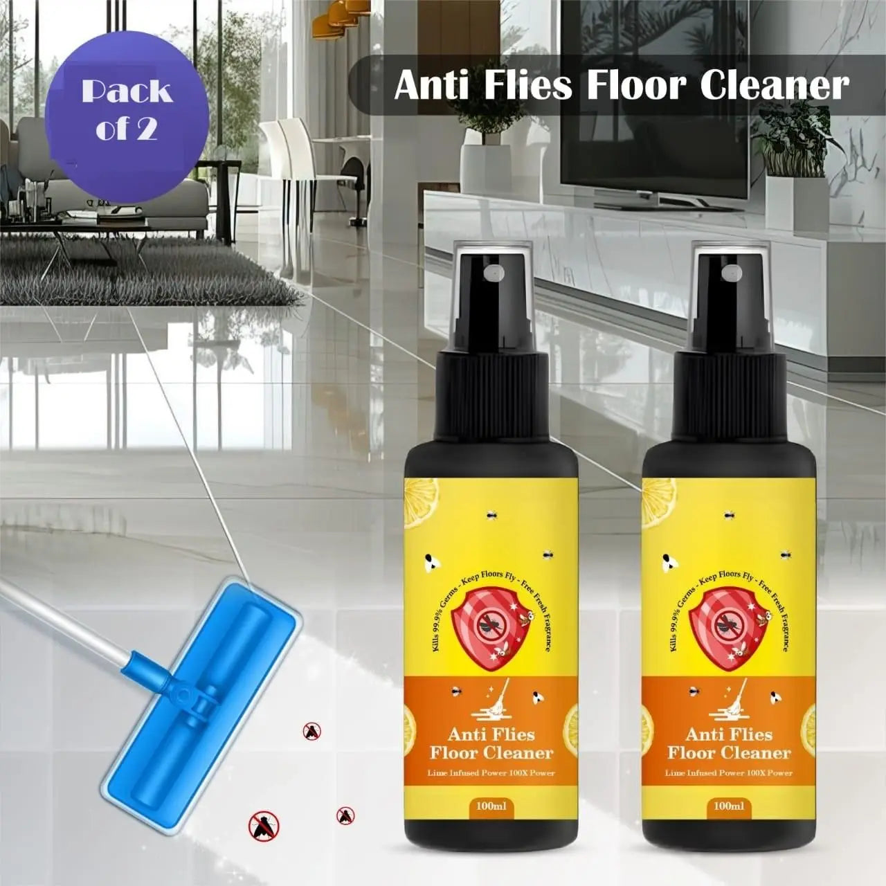 Anti Flies Floor Cleaner Spray (Pack of 2) - DECORATION HUB