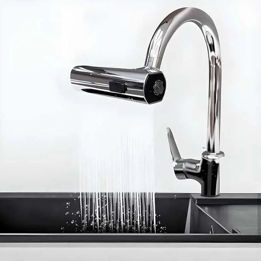 3 in 1 360� Waterfall Kitchen Faucet, Touch Faucet, Extender for Kitchen Sink - DECORATION HUB