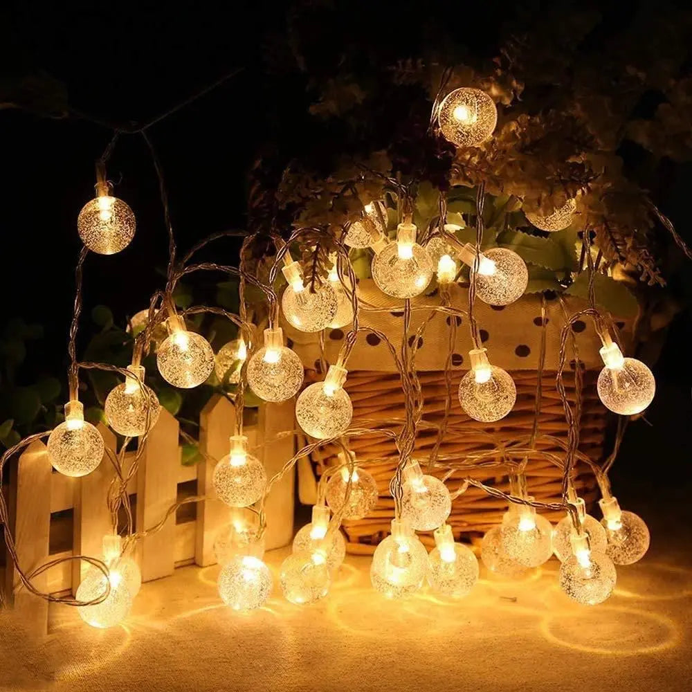 New 16 LED Crystal Balls String Light 5921f9-c7