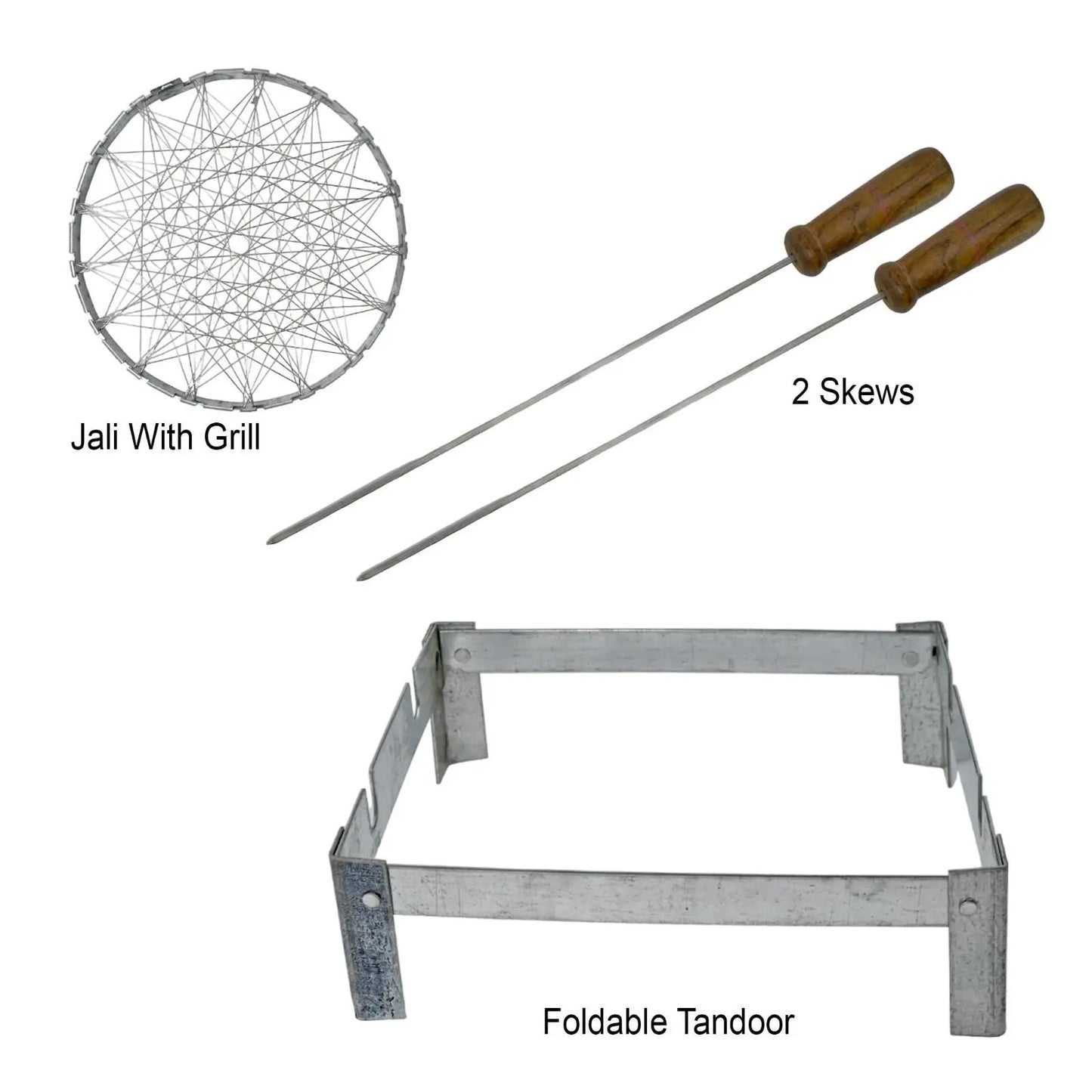 Barbeque Grill Stand with 2 Skewers & 1 Jali 5921f9-c7