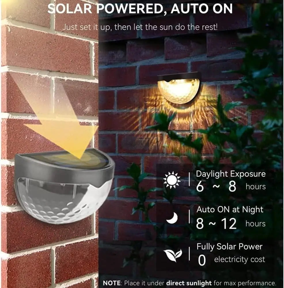 Solar Fence Lights (Pack of 2) - DECORATION HUB