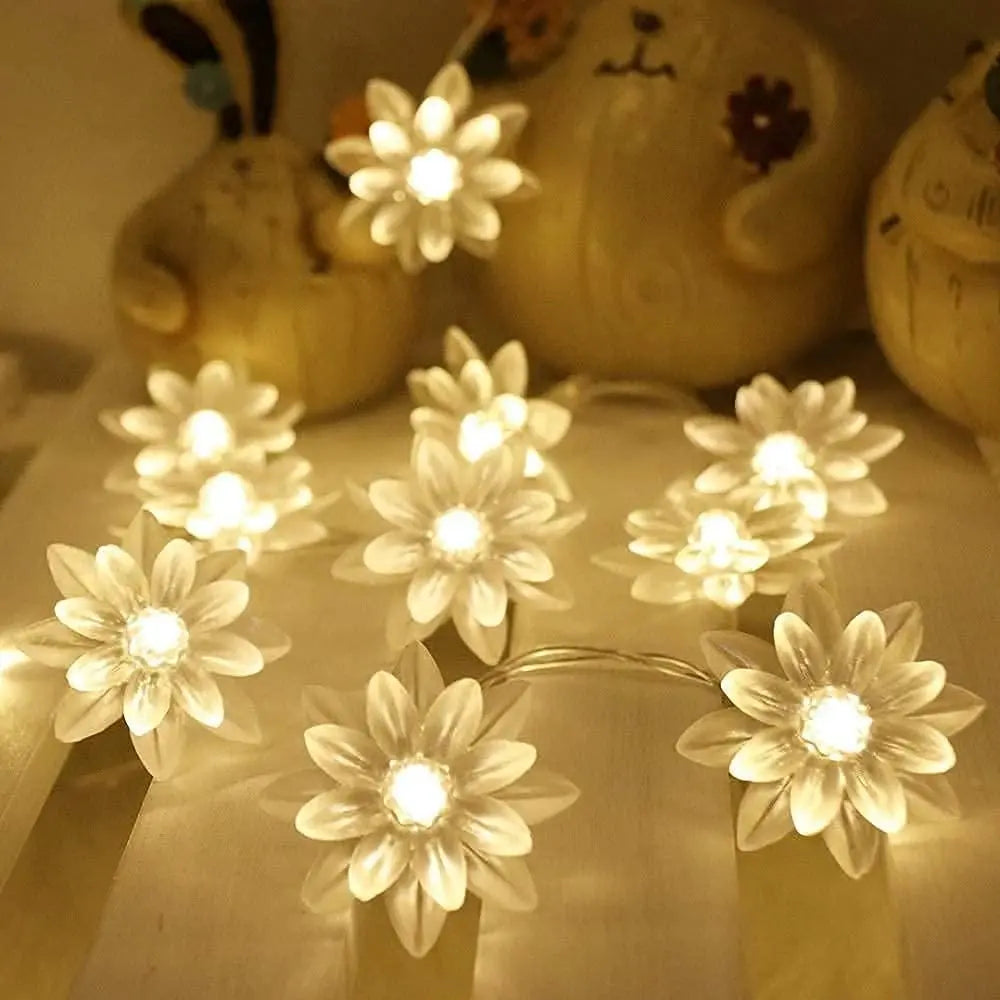 16 Led Lotus Flower Decoration Lights, 3 Meters 5921f9-c7