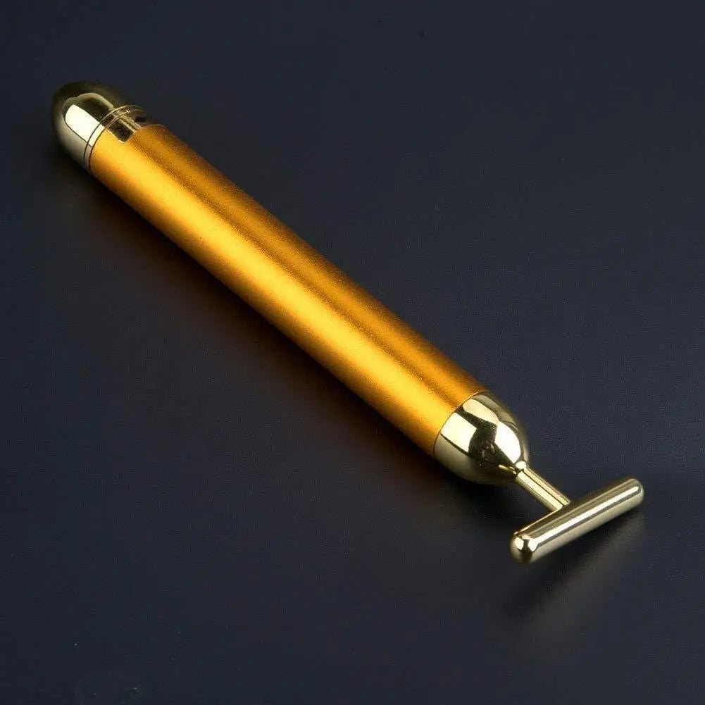 24K Gold Energy Beauty Bar Electric Facial Massage Roller 5921f9-c7