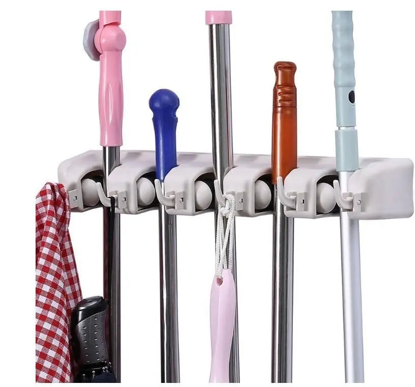 Multipurpose Wall Mounted Organizer Mop and Broom Holder 5921f9-c7