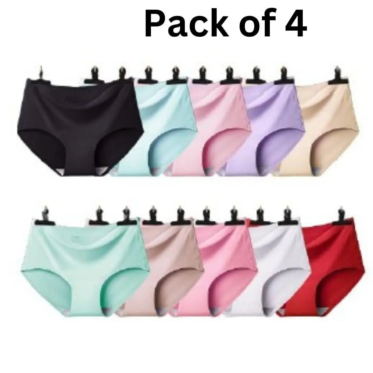 Women's Seamless Underwear for Women (Multicolor) (Pack of 4) 5921f9-c7