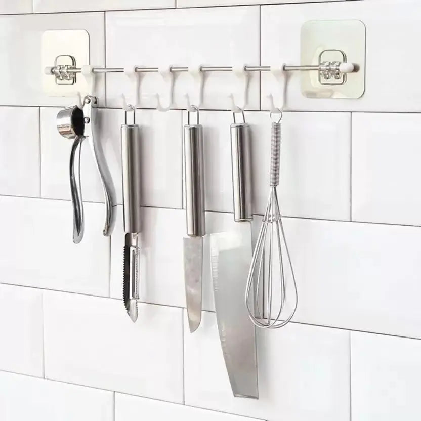 Bathroom Towel Hanger 6 Hooks - DECORATION HUB