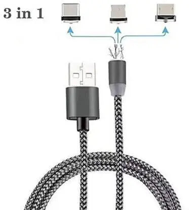 360 Degree Rotating 3 IN 1 Magnetic Data Cable 5921f9-c7