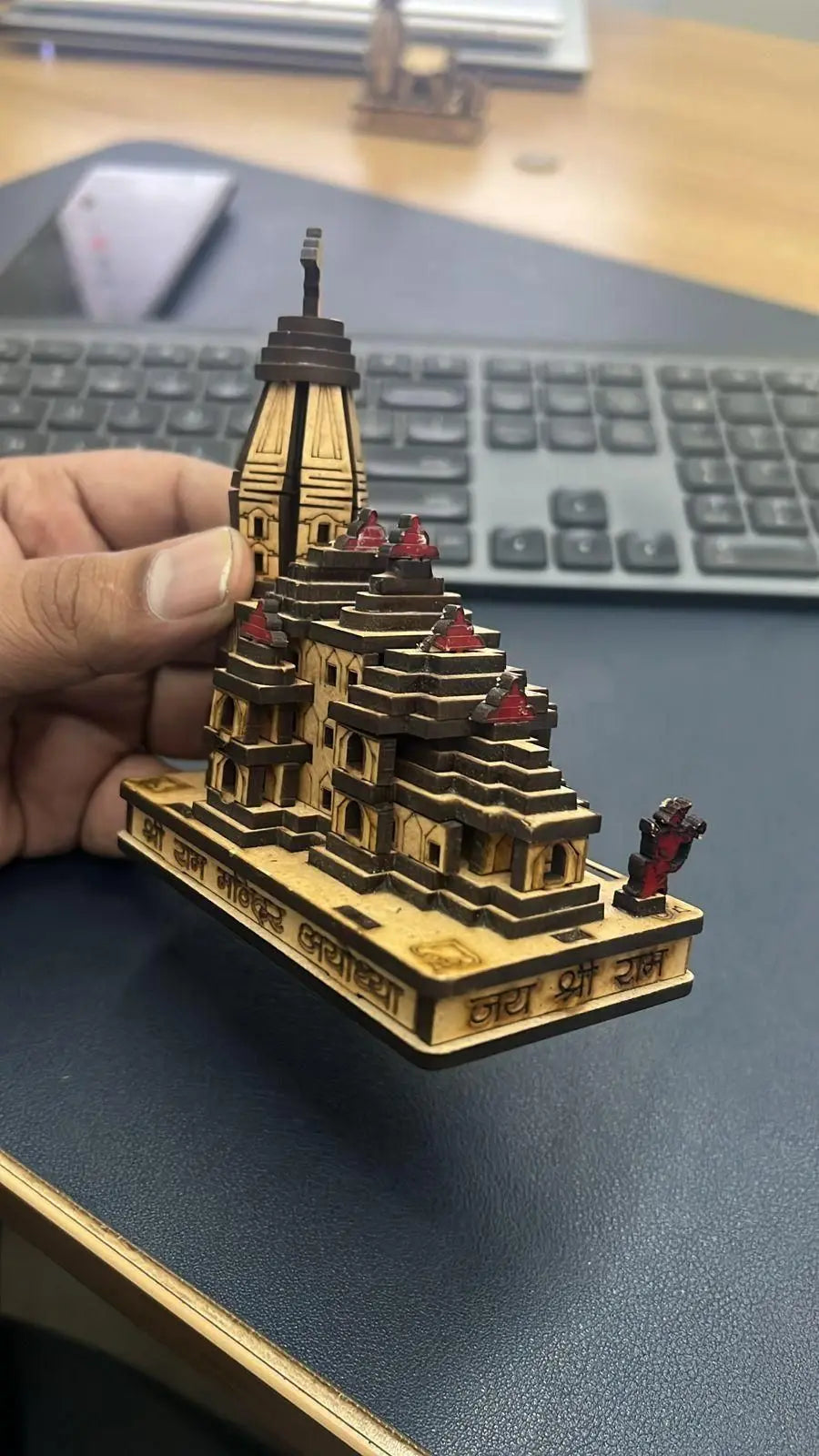 Decorative Showpiece Wood Temple for Gift 5921f9-c7