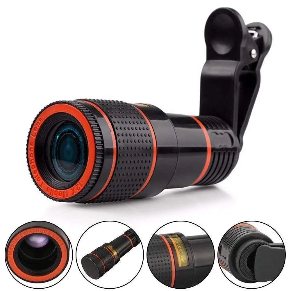 Protable HD 12x Optical Zoom Camera Telescope Lens Monocular Travel Hiking Tour 5921f9-c7