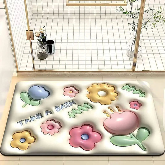 3D Visual Cute Non Slip Quick Drying Bath Mat - DECORATION HUB