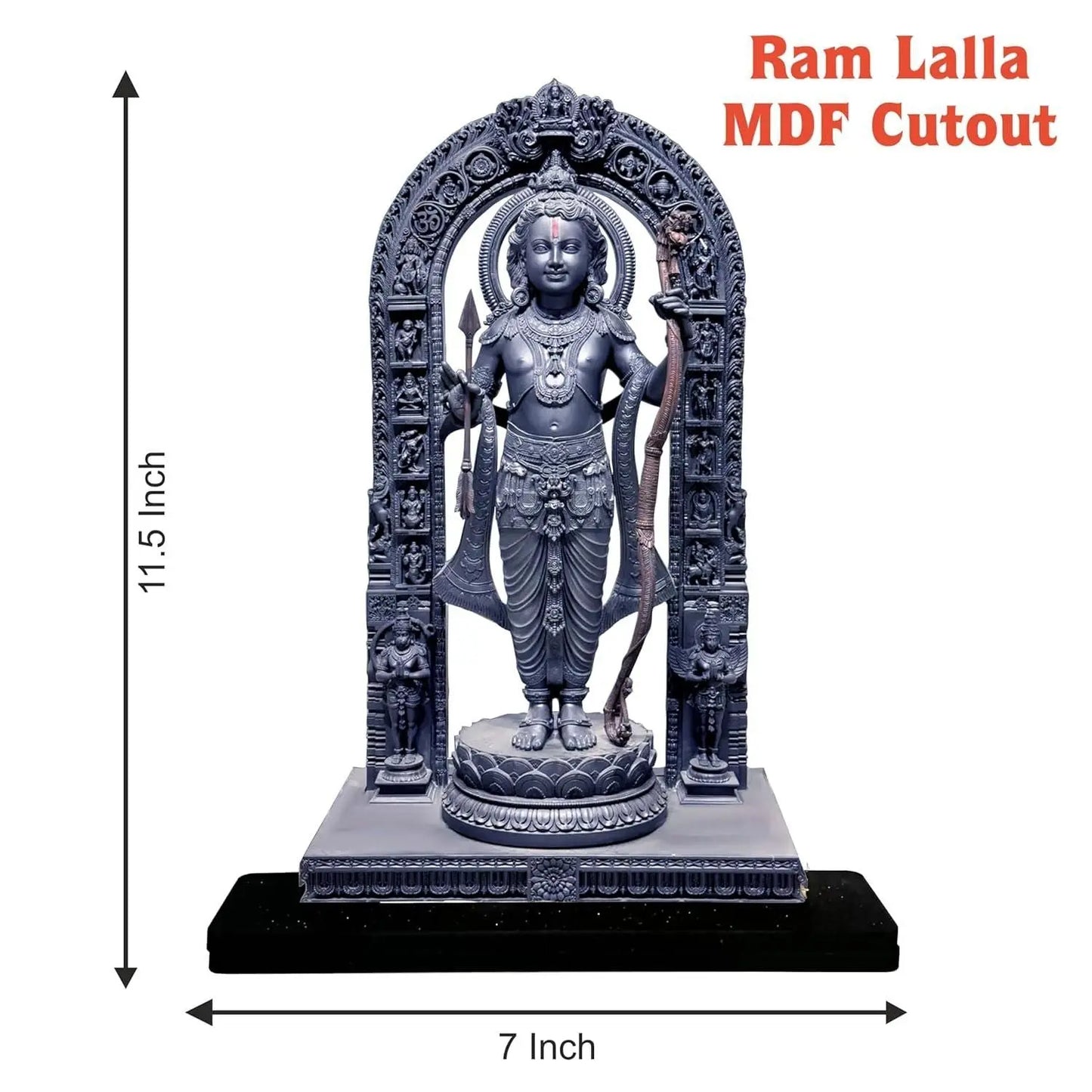 Ram Lalla MDF Cutout of Ram Lalla Statue in Ayodhya Mandir (2D) - DECORATION HUB