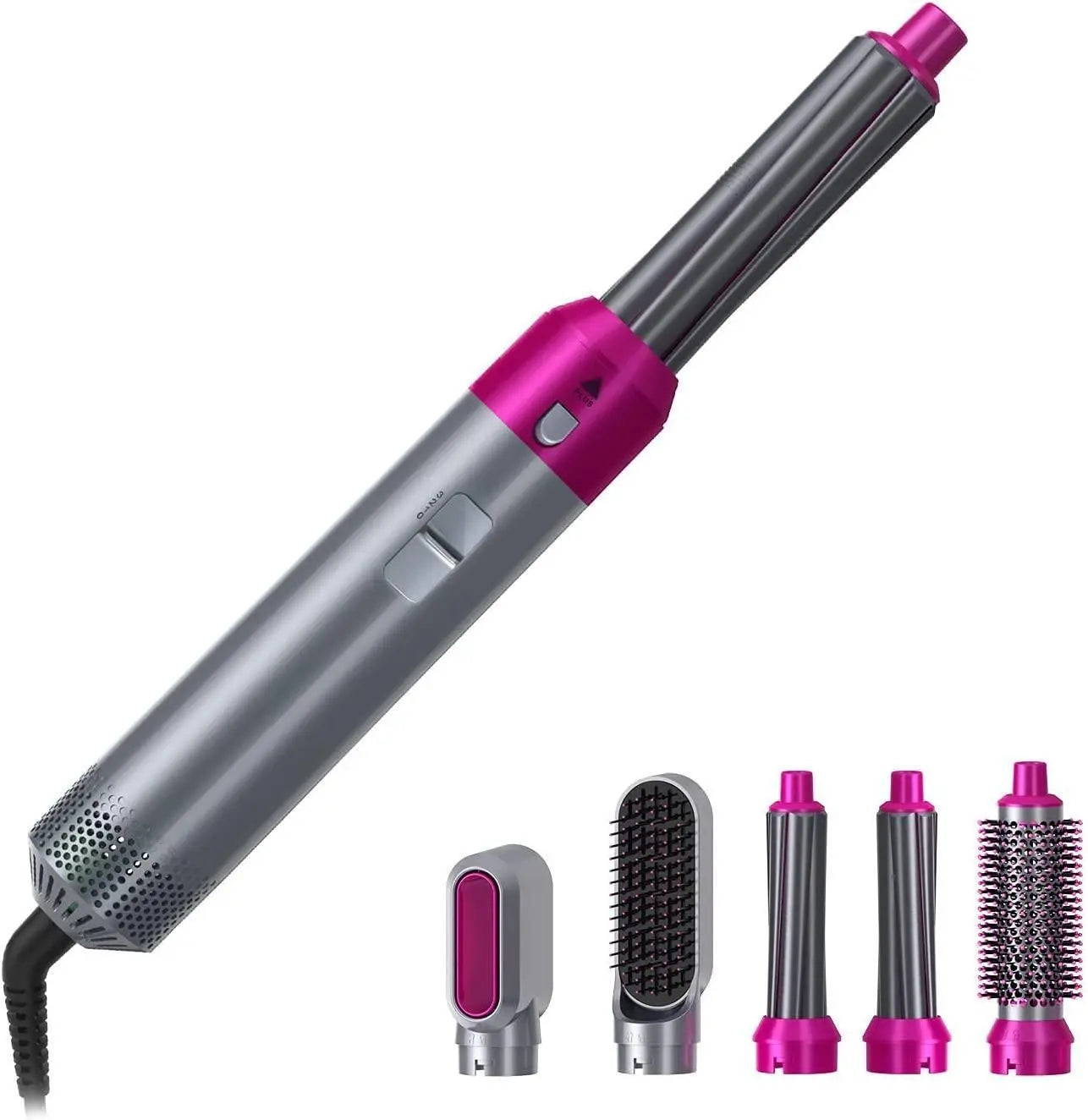 Muti-Functional 5 IN 1 Hair Styling Tool Detachable Hot Air Brush Hair Dryer with Comb 5921f9-c7