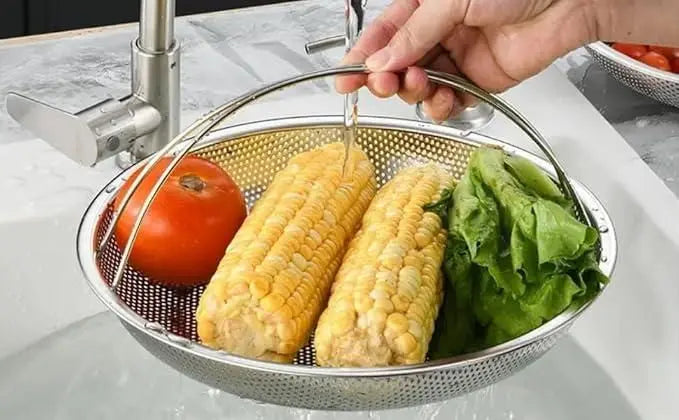 Stainless Steel Draining Rinsing Washing Ideal for Kitchen Vegetables Fruits 5921f9-c7