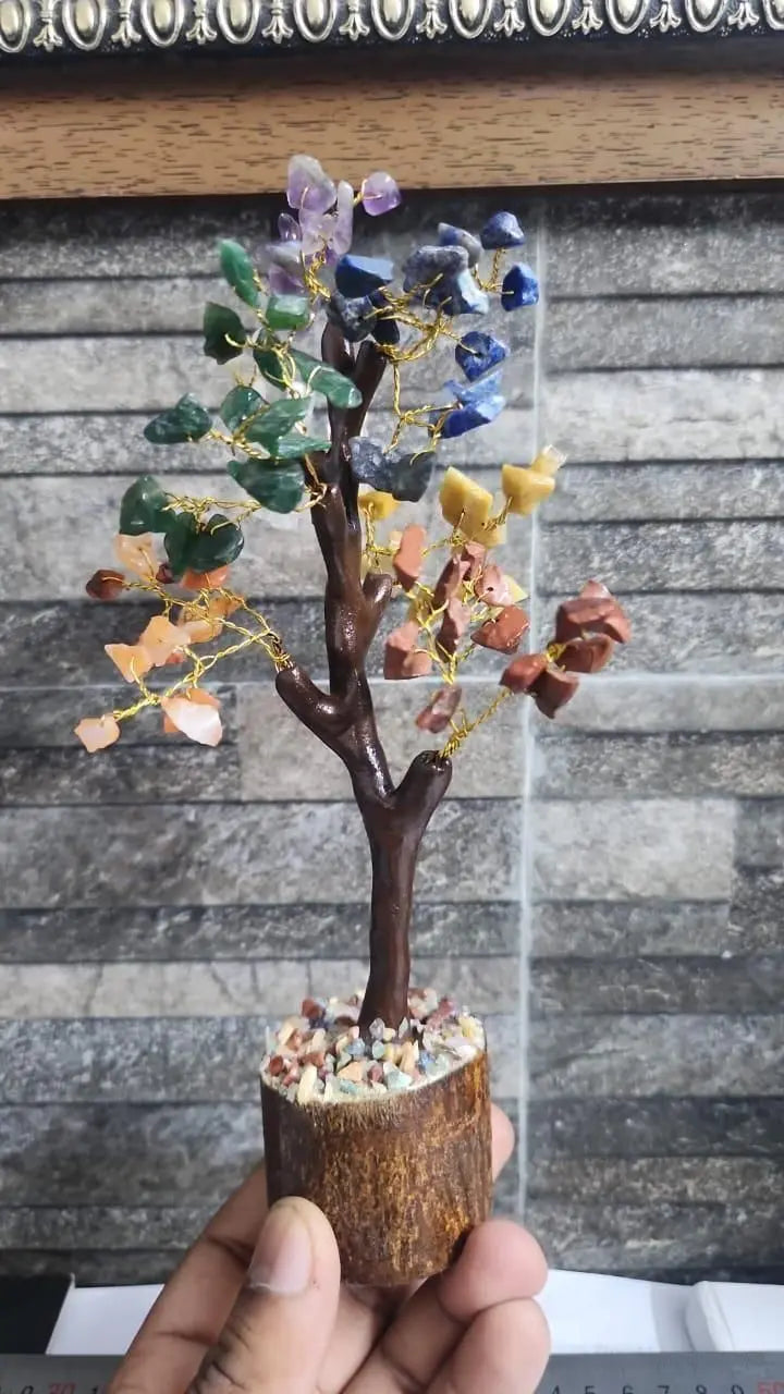 7 Chakra Natural Gemstone Crystal Tree 5921f9-c7