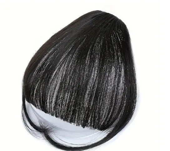 Natural-Looking Black Clip In Bangs - DECORATION HUB