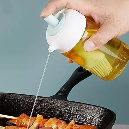 Oil Dispenser Bottle 2 in 1 Container with Silicone Brush 5921f9-c7